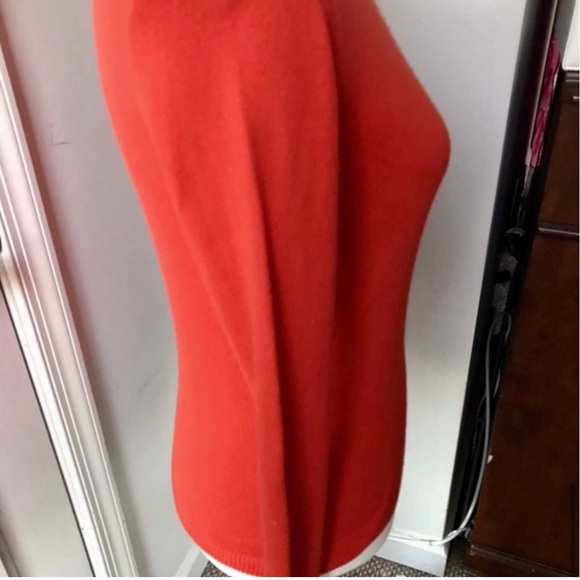 Ralph Lauren Silk Cashmere Orange Crew Neck Sweater Size S Excellent Condition - Picture 7 of 8